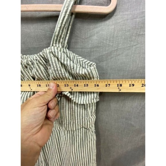 Zara‎ Basic One Piece Jumper Women Extra Small Gray Striped Sleeveless Ladies. - Picture 7 of 11